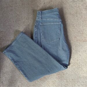 Madewell Wide-Leg Crop Jeans Railroad Stripe